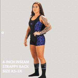 GWPL Girls Who Power Lift Cheetah Purple Singlet Never Worn Size Medium